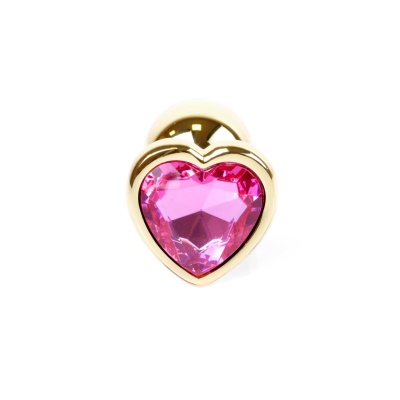 MyLove Toys - Jewellery Gold  Heart PLUG- Pink - 1