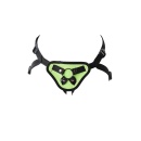 Uprząż strap-on Radiant Glow in the Dark Green z regulacją obwodu bioder i ud oraz wymiennymi pierścieniami O-ring - 2
