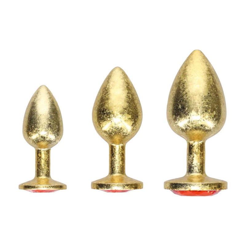 Milan Collection - Metal Anal Plug Set - Gold - 3