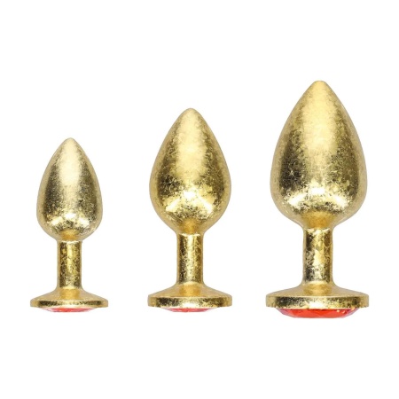 Milan Collection - Metal Anal Plug Set - Gold - 3