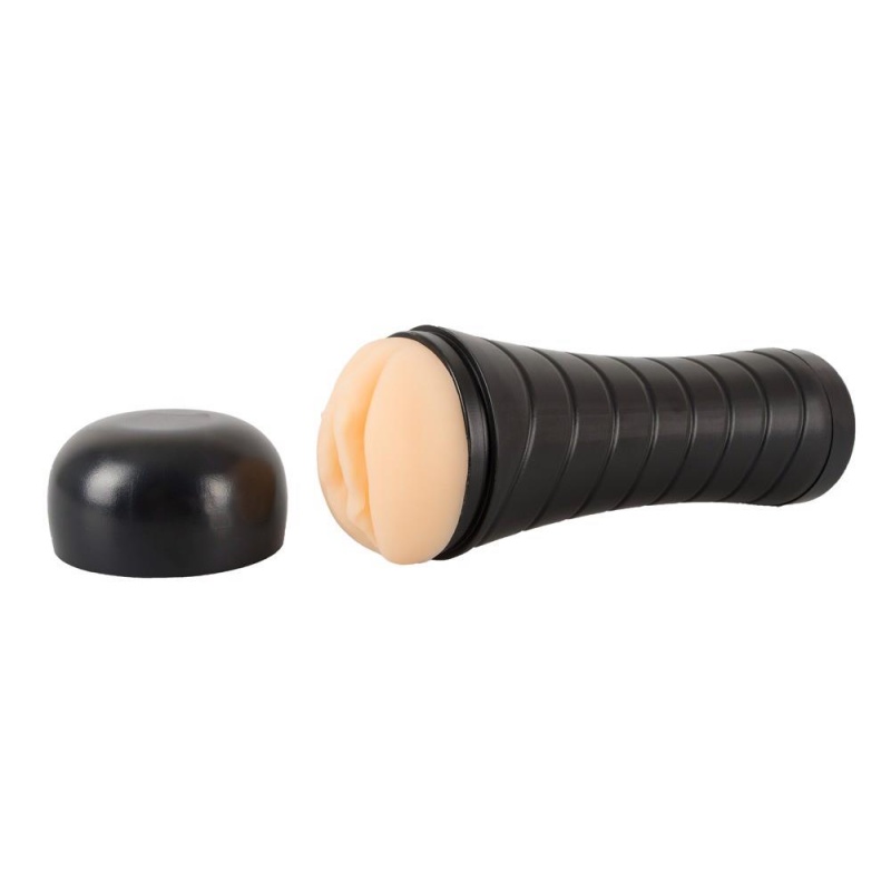 Pussy to Go — Masturbator w dyskretnej puszce, TPR, zawór przeciwpróżniowy, 27 cm - 3