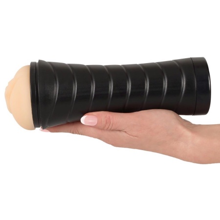 Pussy to Go — Masturbator w dyskretnej puszce, TPR, zawór przeciwpróżniowy, 27 cm - 6