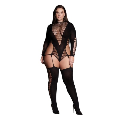 Kalyke XXIII - Bodystocking with Turtleneck - Plus Size - 1