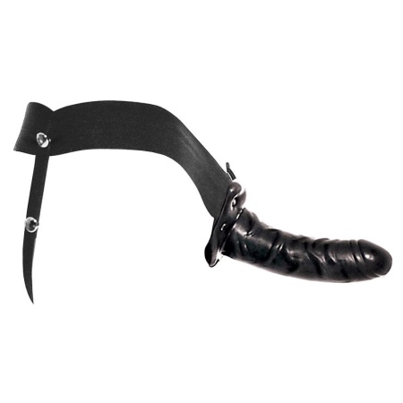 Hollow Strap-On FFSFHOH — penetrator z pustym kanałem z PVC, 18 cm, pas regulowany do 132 cm - 3