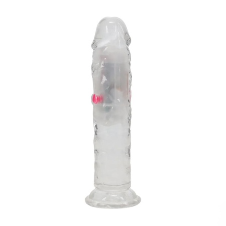 Wibrujące dildo LED z pilotem i przyssawką, 15 cm - 4