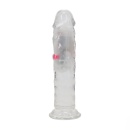 Wibrujące dildo LED z pilotem i przyssawką, 15 cm - 4