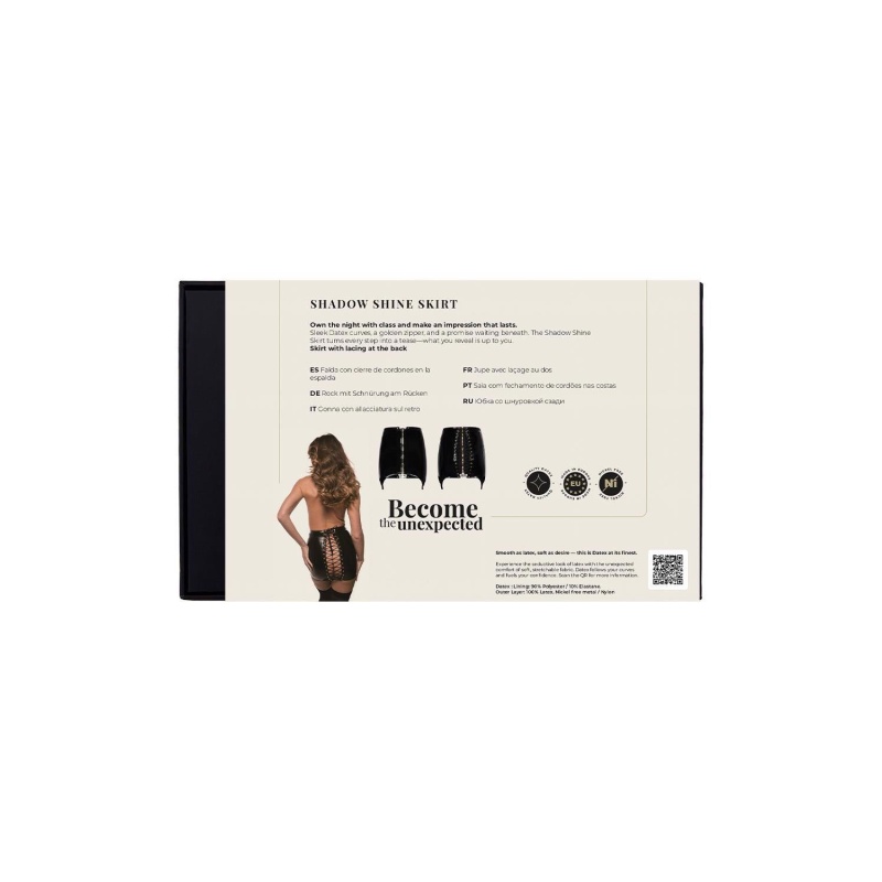 GUILTY PLEASURE SHADOW SHINE SKIRT BLACK, S - 5