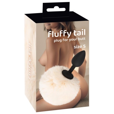 Fluffy Tail White S - 1