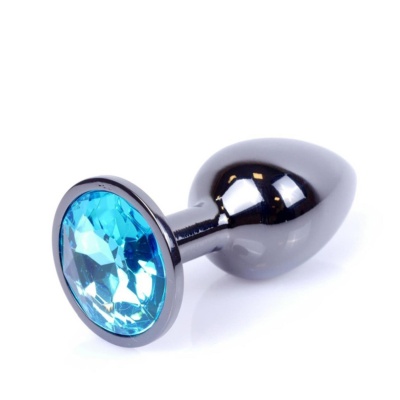 MyLove Toys - Jewellery Dark Silver PLUG- Light Blue - 1