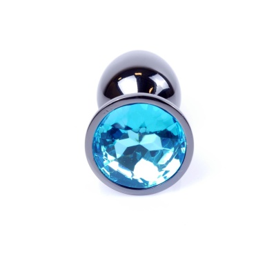 MyLove Toys - Jewellery Dark Silver PLUG- Light Blue - 1 2