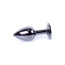 Biżuteria analna Jewellery Dark Silver PLUG - Light Blue, stal nierdzewna, z kamieniem u podstawy, długość 7 cm, średnica 2,7 cm - 4