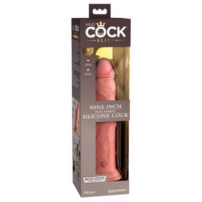 Dildo realistyczne KCE 9 Dual Density Cock Light – silikon dwugęstościowy z przyssawką, 24,8 cm - 1