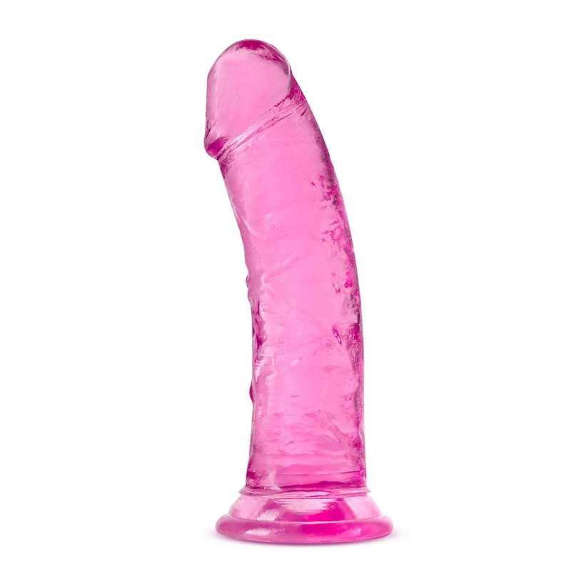 Dildo B Yours Plus Roar N' Ride Pink - miękki TPE z podstawą ssącą, 20,3 cm - 2
