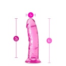 Dildo B Yours Plus Roar N' Ride Pink - miękki TPE z podstawą ssącą, 20,3 cm - 4