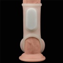 Wibrujący pierścień erekcyjny Silk Knights z mankietem na mosznę 12,2 cm biały - 5