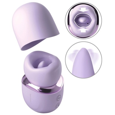 Stymulator oralny Hello Kiss Pro – ssące usta i wibrujący języczek, 12,5 cm - 1 2