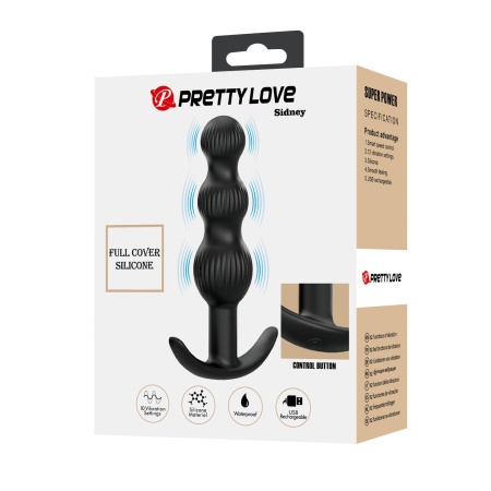 Korek analny Sidney - 10 trybów wibracji, 10,9 cm - 2