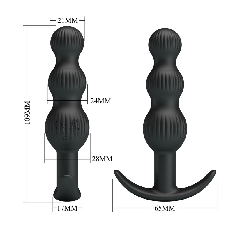 Korek analny Sidney - 10 trybów wibracji, 10,9 cm - 8
