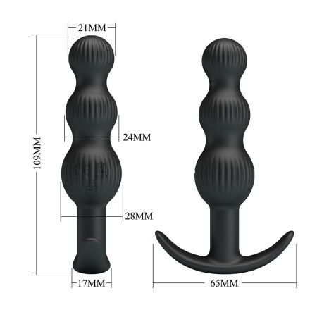 Korek analny Sidney - 10 trybów wibracji, 10,9 cm - 8