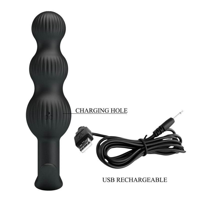 Korek analny Sidney - 10 trybów wibracji, 10,9 cm - 10