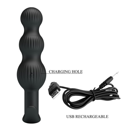 Korek analny Sidney - 10 trybów wibracji, 10,9 cm - 10