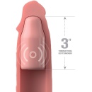 Nakładka na penisa Fantasy X-tensions Elite 3" Vibrating Mega X-tension z pilotem - silikonowy rękaw wibracyjny 22,9 cm, średnic - 3
