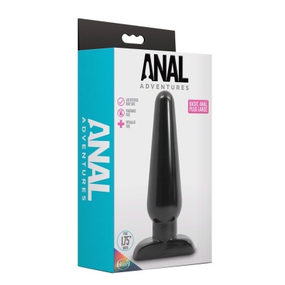 Korek analny Basic Large - stożkowe zakończenie i wąska szyjka, 16,5 cm - 1