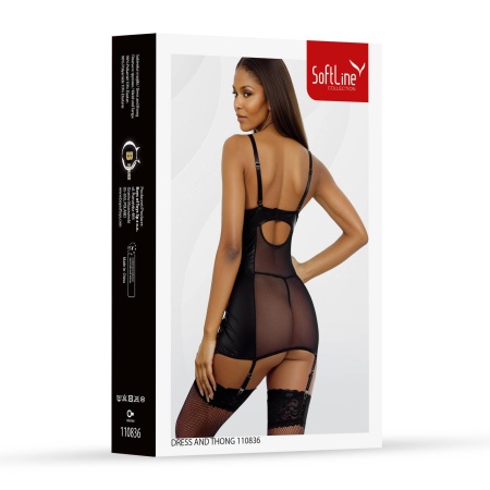 Set dress and thongs 110836 black XL - 4