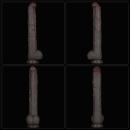 Dildo dwuwarstwowe giętkie XXL 36,8 cm (Czarny) - 3