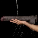 Dildo dwuwarstwowe giętkie XXL 36,8 cm (Czarny) - 5