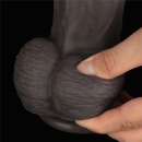 Dildo dwuwarstwowe giętkie XXL 36,8 cm (Czarny) - 6