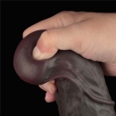 Dildo dwuwarstwowe giętkie XXL 36,8 cm (Czarny) - 8