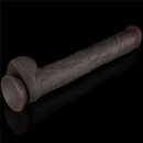Dildo dwuwarstwowe giętkie XXL 36,8 cm (Czarny) - 11