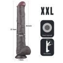 Dildo dwuwarstwowe giętkie XXL 36,8 cm (Czarny) - 17