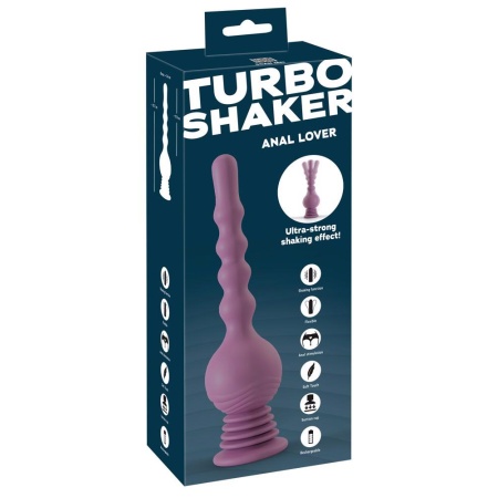 Wibrator analny Turbo Shaker Anal Lover z oscylującą kulą i wałem o falistej fakturze, 27,7 cm - 1