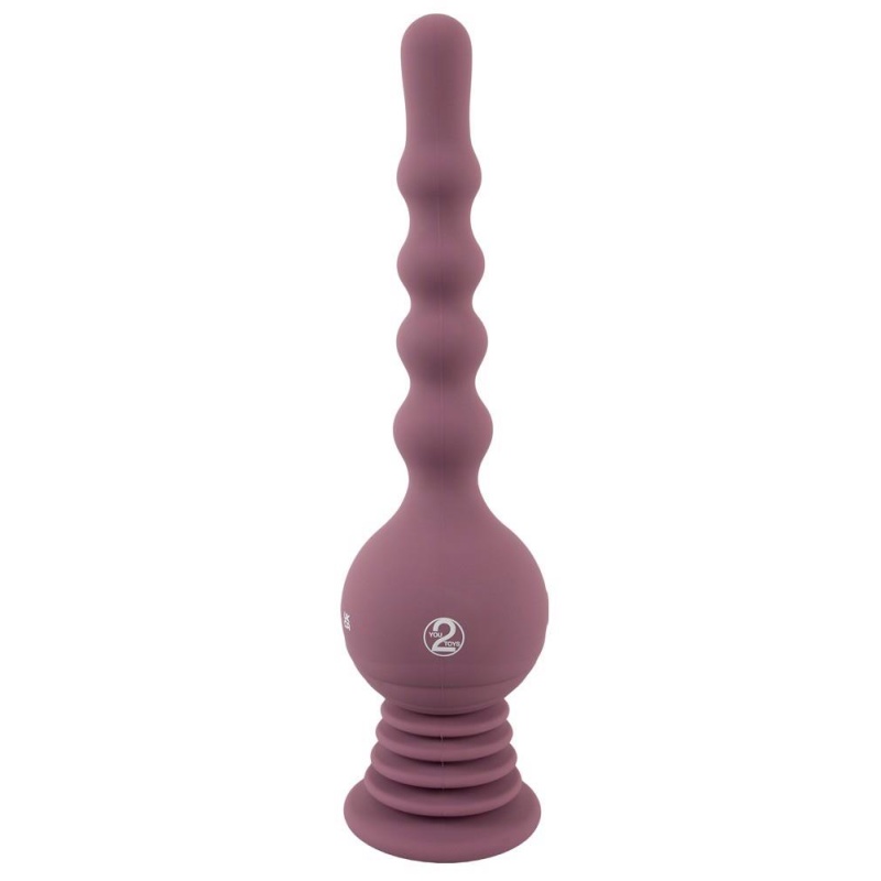 Wibrator analny Turbo Shaker Anal Lover z oscylującą kulą i wałem o falistej fakturze, 27,7 cm - 2