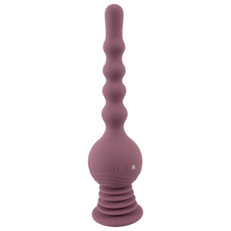Wibrator analny Turbo Shaker Anal Lover z oscylującą kulą i wałem o falistej fakturze, 27,7 cm - 5