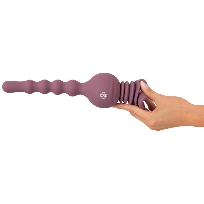 Wibrator analny Turbo Shaker Anal Lover z oscylującą kulą i wałem o falistej fakturze, 27,7 cm - 7