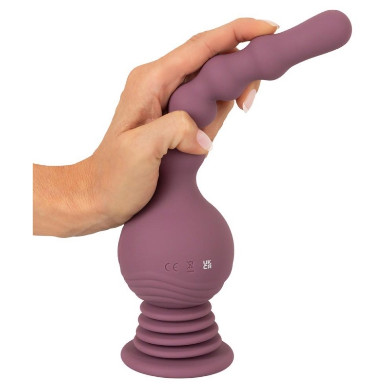 Wibrator analny Turbo Shaker Anal Lover z oscylującą kulą i wałem o falistej fakturze, 27,7 cm - 8