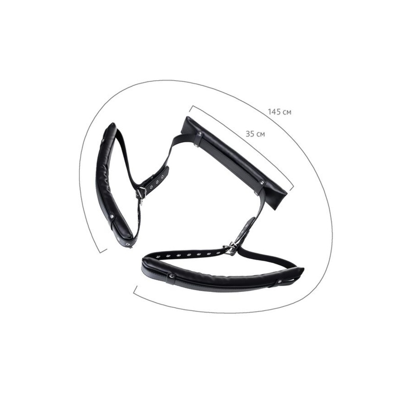 Pas do unieruchamiania nóg Fixing Sling z regulacją klamrową, karabińczykami i podparciem karku, 145 cm - 8