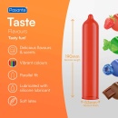 Prezerwatywy smakowe Pasante Chocolate Temptation 144 szt. – brązowe, gładkie - 3