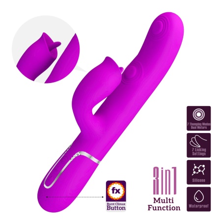 Wibrator króliczek Gigi Purple - 7 trybów thumpingu i 7 trybów lizania - 2
