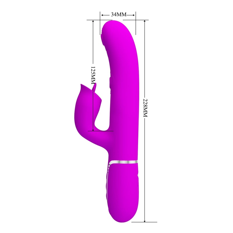 Wibrator króliczek Gigi Purple - 7 trybów thumpingu i 7 trybów lizania - 9