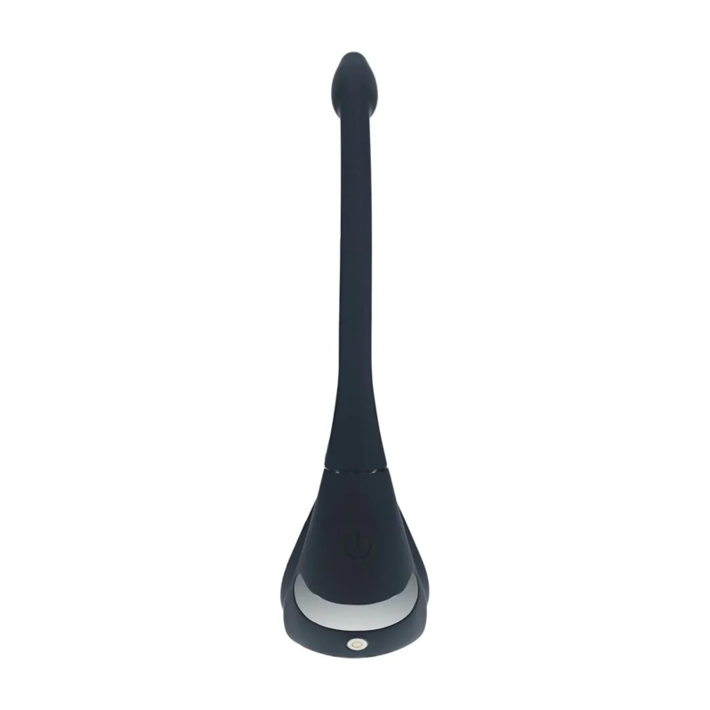 Remote Control Vibrating Silicone Tri O Cockring with Prostate Stimulator - Black - 6