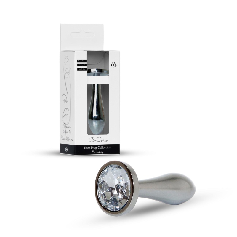 Plug-Jewellery Silver PLUG- Clear S - 10