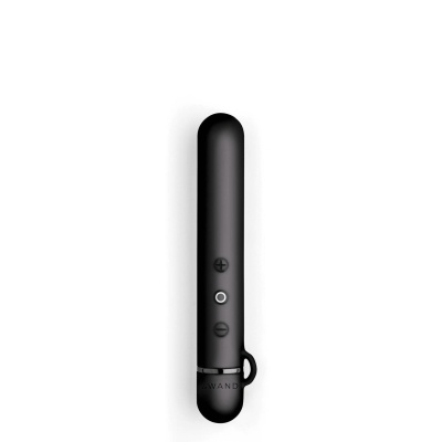 Baton Black - smukły wibrator z giętkim końcem i silikonowym pierścieniem, 11,9 cm - 1 2