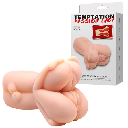 Masturbator TEMPTATION PASSION LADY z podwójnymi otworami TPR - 1
