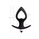 Wibrujący korek analny Cordis M Vibro Black - kształt serca, wyjmowany wkład i 7 trybów wibracji - 3