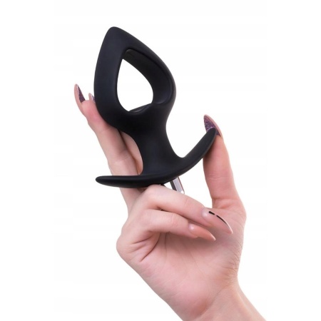 Wibrujący korek analny Cordis M Vibro Black - kształt serca, wyjmowany wkład i 7 trybów wibracji - 4