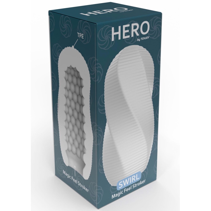 Masturbator Hero Medium Swirl z teksturą spiralną, 10 cm - 2
